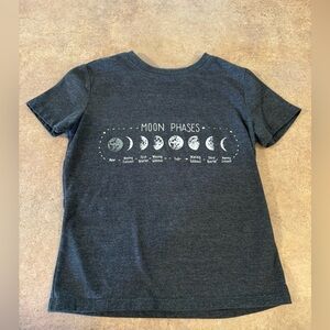 Cat & Jack Gray Short Sleeve Tee with Moon Phases